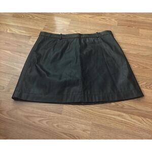 J.Crew Trouser Faux Leather Mini Skirt Size 14